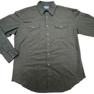Wrangler Black Casual Button Down Shirt
